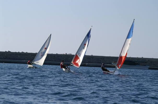 triangle sailing race at Samos island concludes in the port
