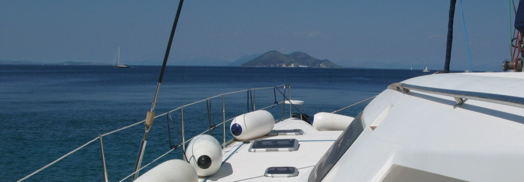 Sailing in Greece aboard a catamaran