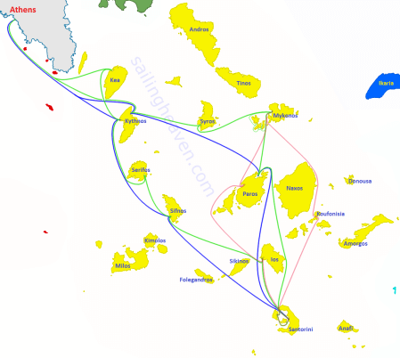 How to get to Santorini through alternative itineraries